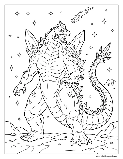 Godzilla Ausmalbild 30 - kostenlos zum Ausdrucken