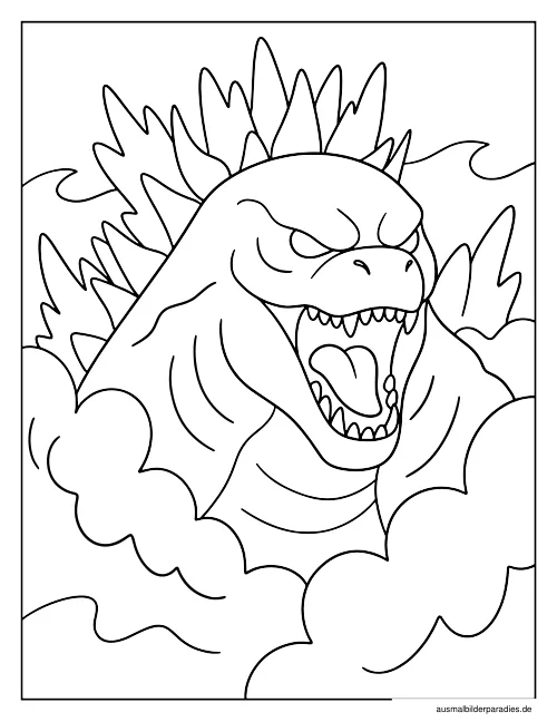 Godzilla Ausmalbild 9 - kostenlos zum Ausdrucken