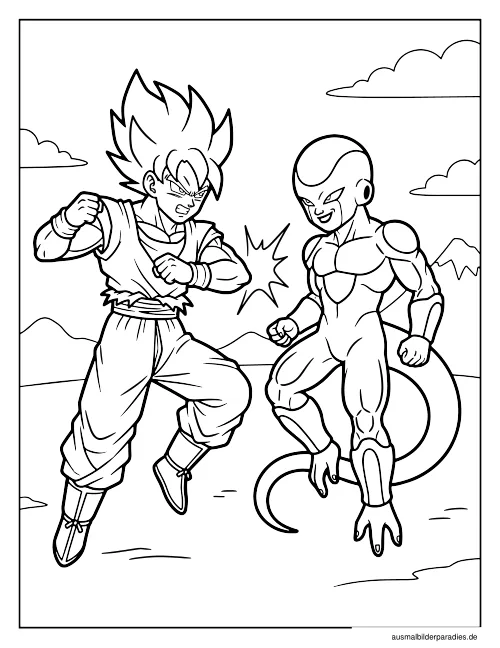 Goku Ausmalbild 12 - kostenlos zum Ausdrucken