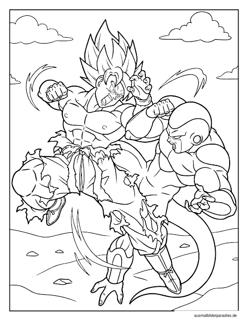Goku Ausmalbild 13 - kostenlos zum Ausdrucken