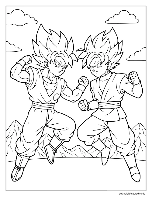 Goku Ausmalbild 14 - kostenlos zum Ausdrucken