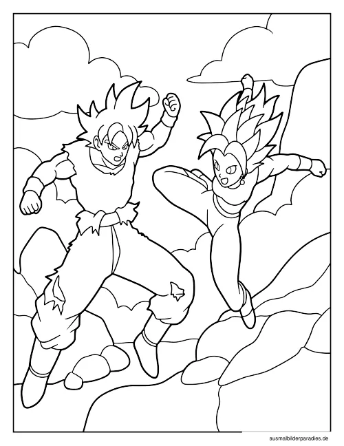 Goku Ausmalbild 16 - kostenlos zum Ausdrucken