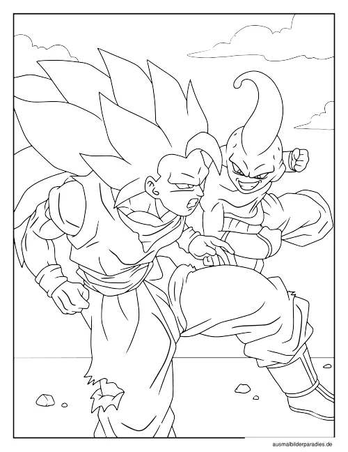 Goku Ausmalbild 17 - kostenlos zum Ausdrucken