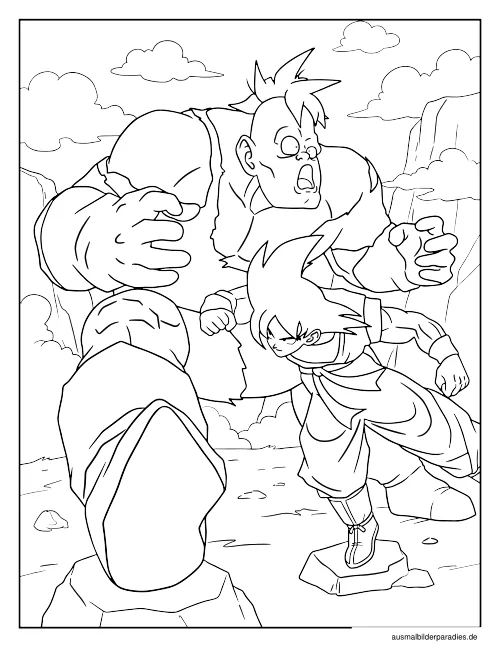 Goku Ausmalbild 19 - kostenlos zum Ausdrucken