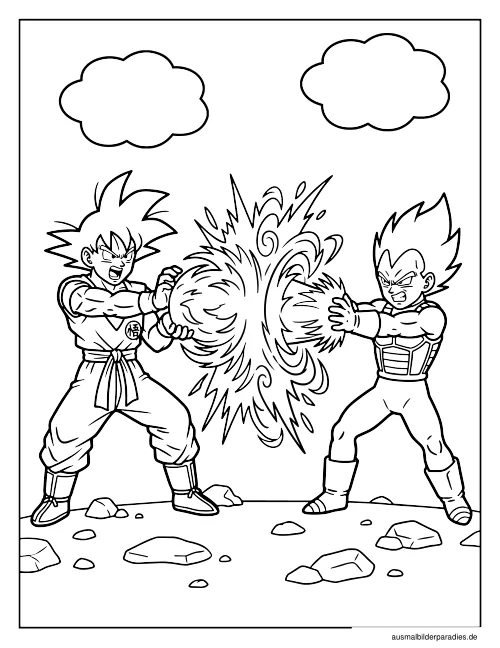 Goku Ausmalbild 21 - kostenlos zum Ausdrucken