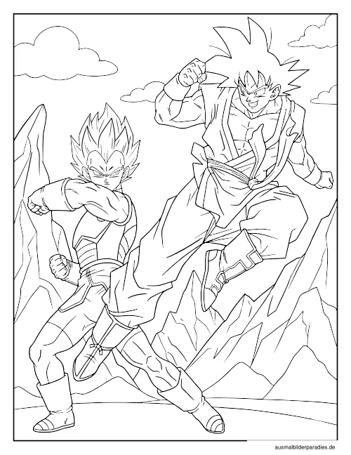 Goku Ausmalbild 22 - kostenlos zum Ausdrucken