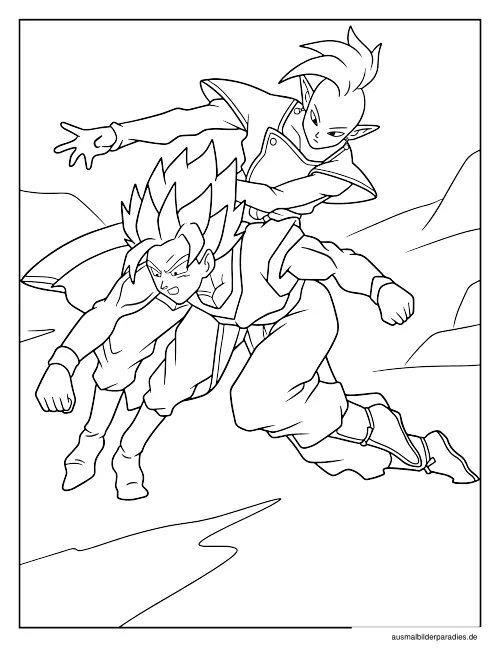 Goku Ausmalbild 23 - kostenlos zum Ausdrucken
