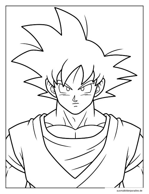 Goku Ausmalbild 24 - kostenlos zum Ausdrucken