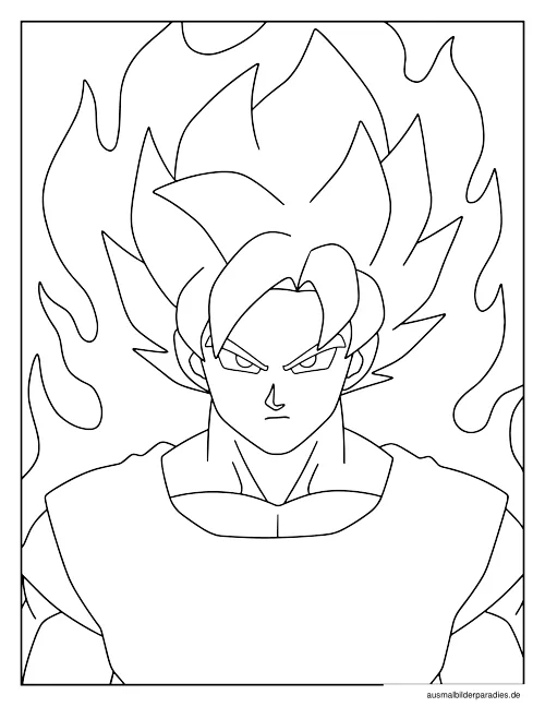Goku Ausmalbild 25 - kostenlos zum Ausdrucken