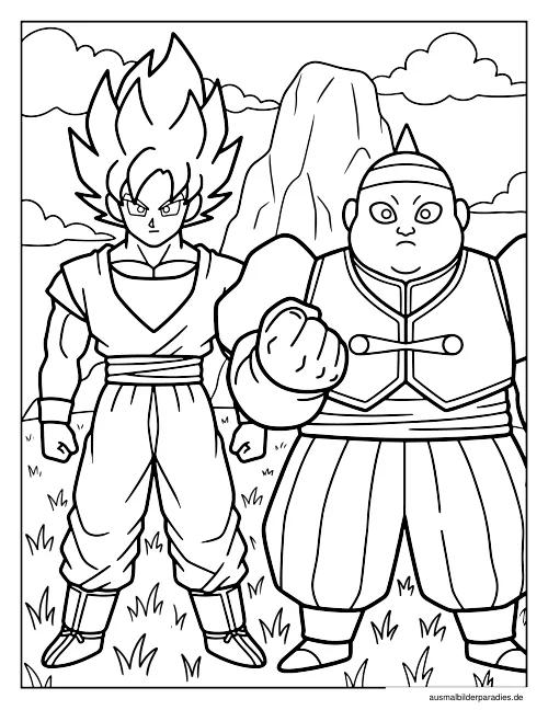 Goku Ausmalbild 7 - kostenlos zum Ausdrucken
