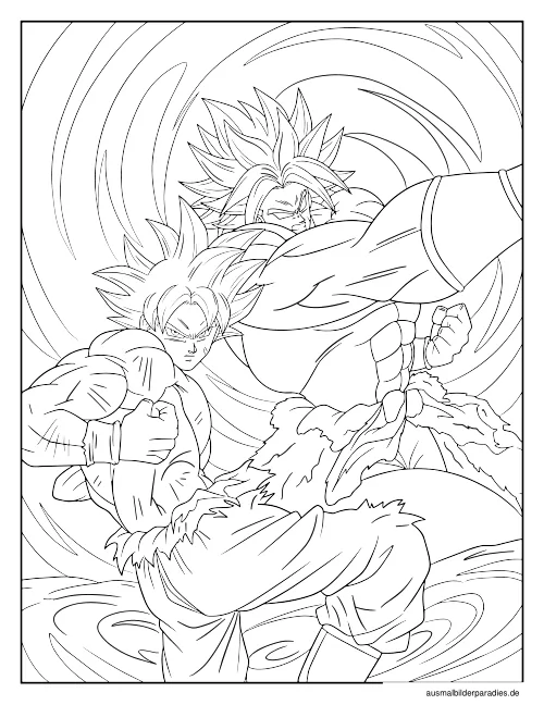 Goku Ausmalbild 8 - kostenlos zum Ausdrucken