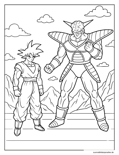Goku Ausmalbild 9 - kostenlos zum Ausdrucken
