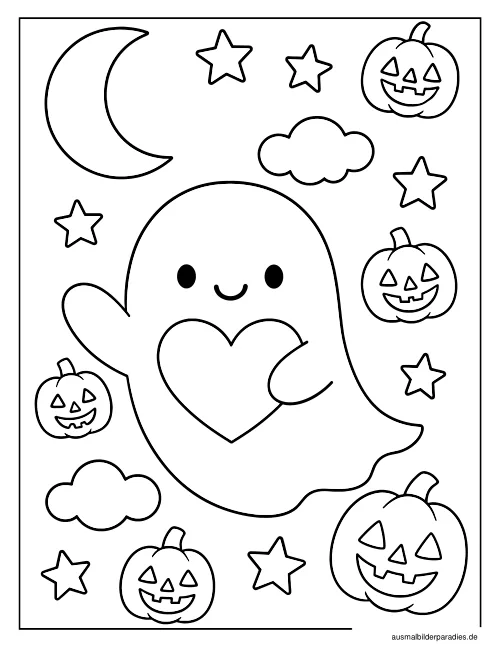 Halloween Ausmalbild 10 - kostenlos zum Ausdrucken