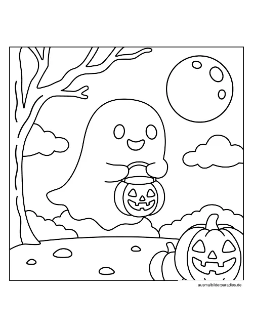 Halloween Ausmalbild 11 - kostenlos zum Ausdrucken
