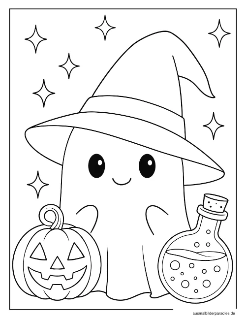 Halloween Ausmalbild 12 - kostenlos zum Ausdrucken