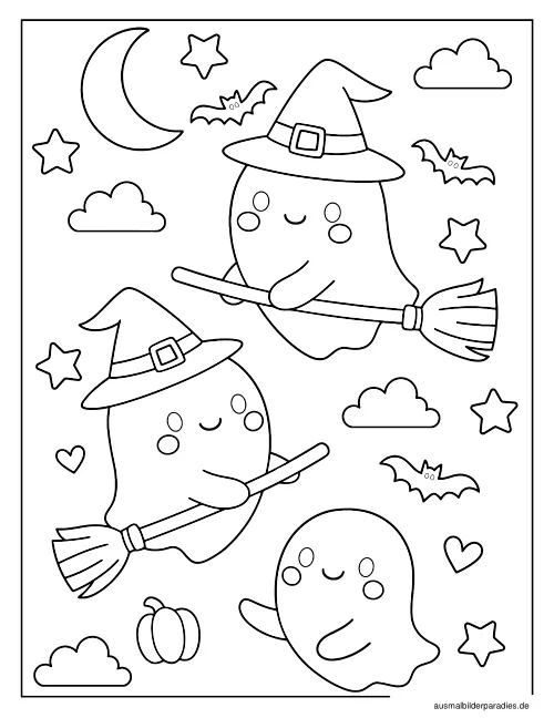 Halloween Ausmalbild 13 - kostenlos zum Ausdrucken