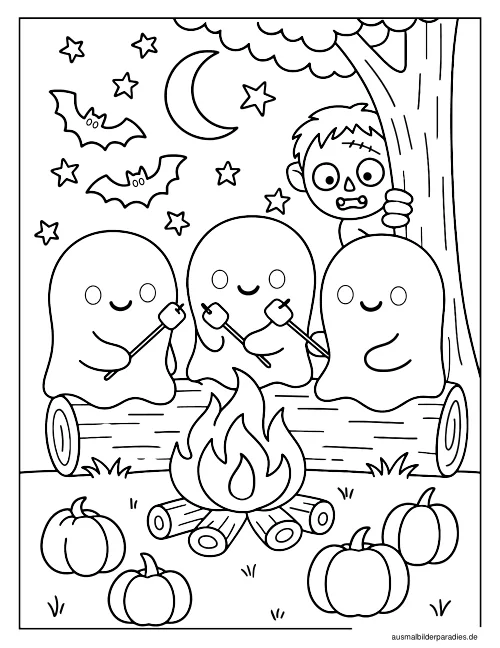 Halloween Ausmalbild 14 - kostenlos zum Ausdrucken