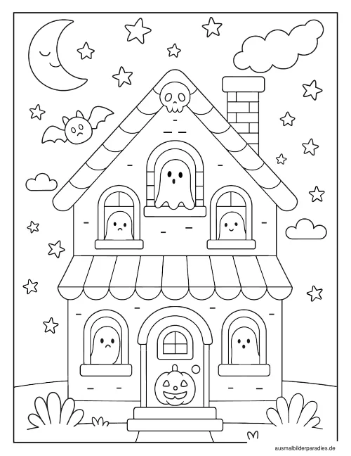 Halloween Ausmalbild 15 - kostenlos zum Ausdrucken