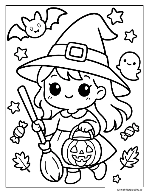 Halloween Ausmalbild 16 - kostenlos zum Ausdrucken