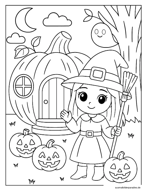 Halloween Ausmalbild 19 - kostenlos zum Ausdrucken