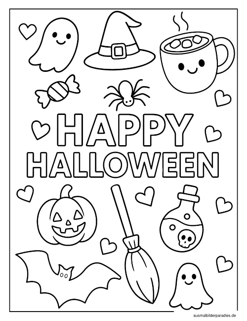 Halloween Ausmalbild 32 - kostenlos zum Ausdrucken