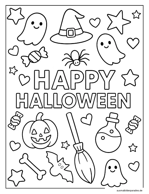 Halloween Ausmalbild 33 - kostenlos zum Ausdrucken
