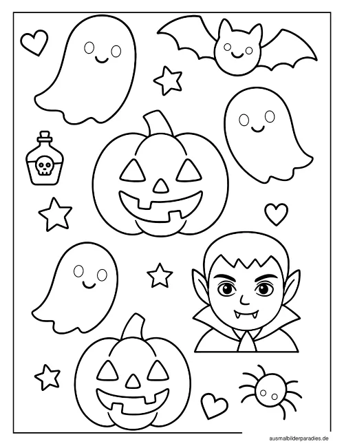 Halloween Ausmalbild 5 - kostenlos zum Ausdrucken