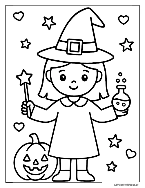 Halloween Ausmalbild 6 - kostenlos zum Ausdrucken