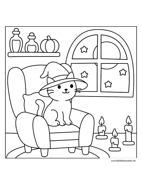 Halloween Ausmalbild 8 - kostenlos zum Ausdrucken