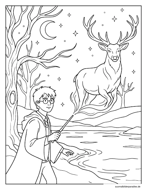Harry Potter Ausmalbild 11 - kostenlos zum Ausdrucken