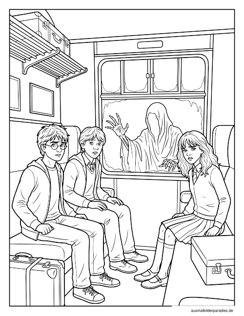 Harry Potter Ausmalbild 13 - kostenlos zum Ausdrucken