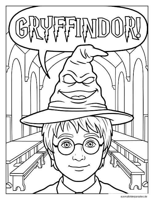 Harry Potter Ausmalbild 14 - kostenlos zum Ausdrucken