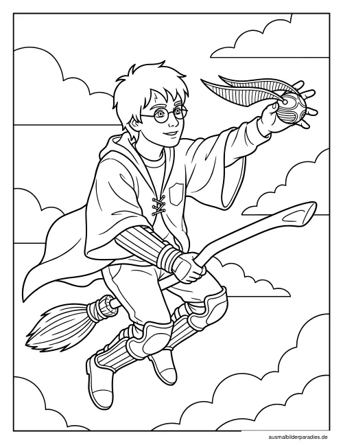 Harry Potter Ausmalbild 17 - kostenlos zum Ausdrucken