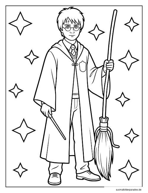 Harry Potter Ausmalbild 19 - kostenlos zum Ausdrucken
