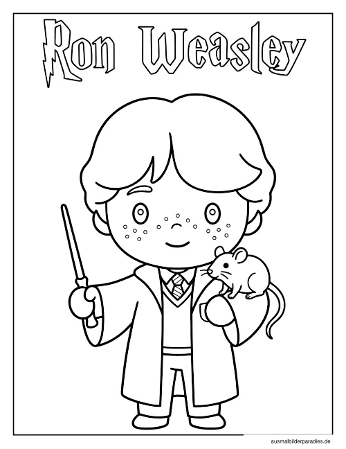 Harry Potter Ausmalbild 3 - kostenlos zum Ausdrucken