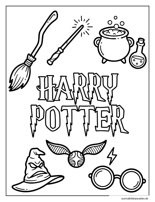 Harry Potter Ausmalbild 33 - kostenlos zum Ausdrucken