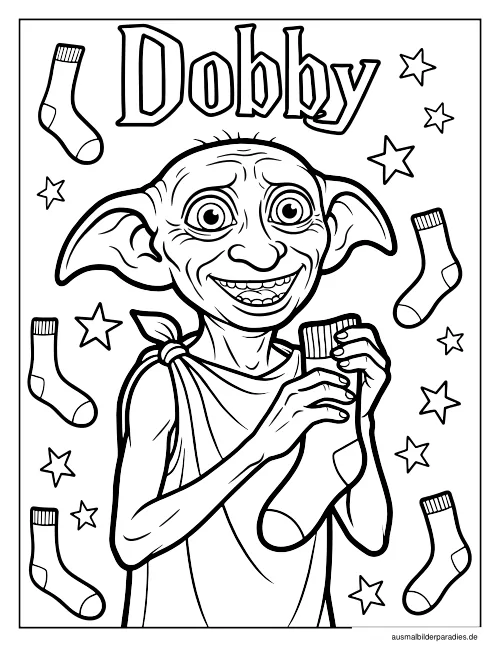 Harry Potter Ausmalbild 4 - kostenlos zum Ausdrucken
