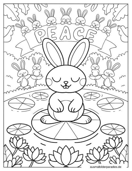 Hase Ausmalbild 20 als Gratis-PDF Hase Ausmalbild 20 - kostenlos zum Ausdrucken