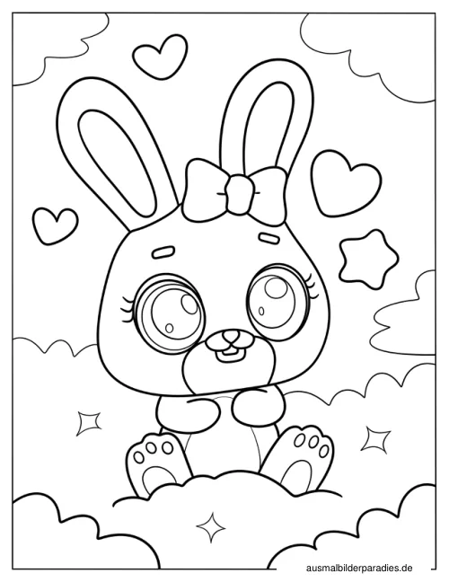 Hase Ausmalbild 22 als Gratis-PDF Hase Ausmalbild 22 - kostenlos zum Ausdrucken