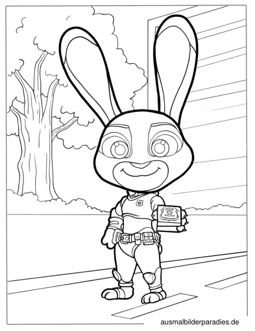 Hase Ausmalbild 25 als Gratis-PDF Hase Ausmalbild 25 - kostenlos zum Ausdrucken