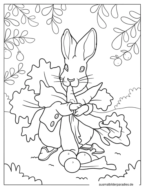 Hase Ausmalbild 29 als Gratis-PDF Hase Ausmalbild 29 - kostenlos zum Ausdrucken