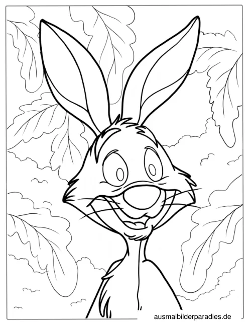 Hase Ausmalbild 30 als Gratis-PDF Hase Ausmalbild 30 - kostenlos zum Ausdrucken