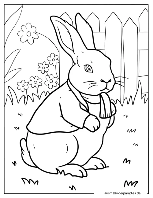 Hase Ausmalbild 35 als Gratis-PDF Hase Ausmalbild 35 - kostenlos zum Ausdrucken