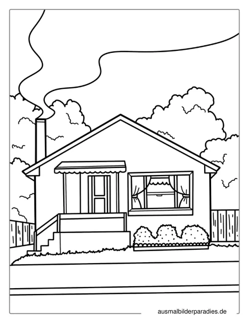 Haus Ausmalbild 27 als Gratis-PDF Haus Ausmalbild 27 - kostenlos zum Ausdrucken