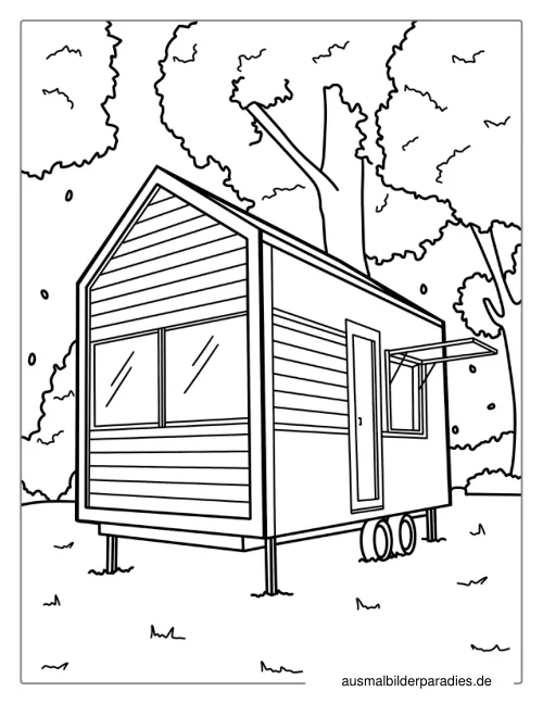 Haus Ausmalbild 32 als Gratis-PDF Haus Ausmalbild 32 - kostenlos zum Ausdrucken