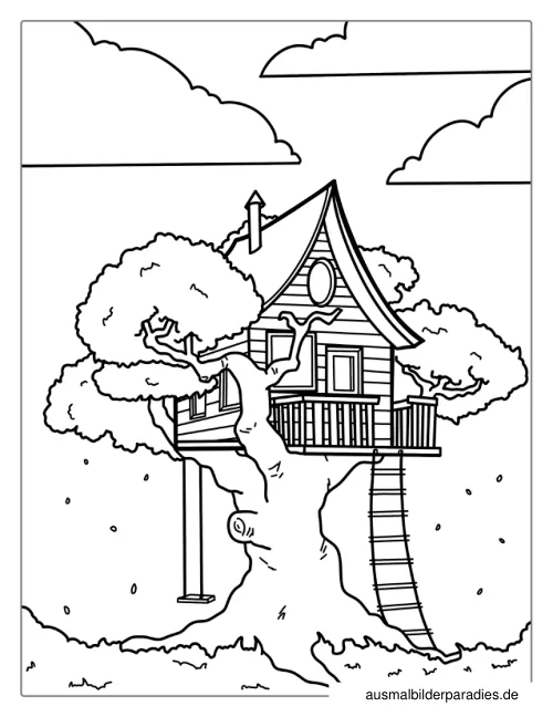 Haus Ausmalbild 34 als Gratis-PDF Haus Ausmalbild 34 - kostenlos zum Ausdrucken