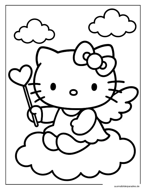Hello Kitty Ausmalbild 17 als Gratis-PDF Hello Kitty Ausmalbild 17 - kostenlos zum Ausdrucken