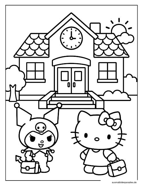 Hello Kitty Ausmalbild 20 als Gratis-PDF Hello Kitty Ausmalbild 20 - kostenlos zum Ausdrucken