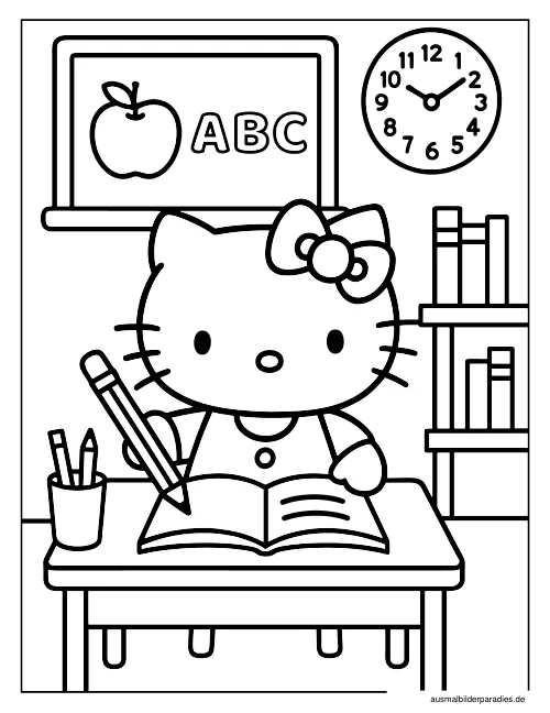 Hello Kitty Ausmalbild 28 als Gratis-PDF Hello Kitty Ausmalbild 28 - kostenlos zum Ausdrucken