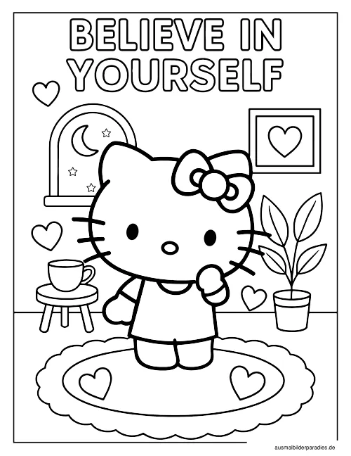 Hello Kitty Ausmalbild 32 als Gratis-PDF Hello Kitty Ausmalbild 32 - kostenlos zum Ausdrucken